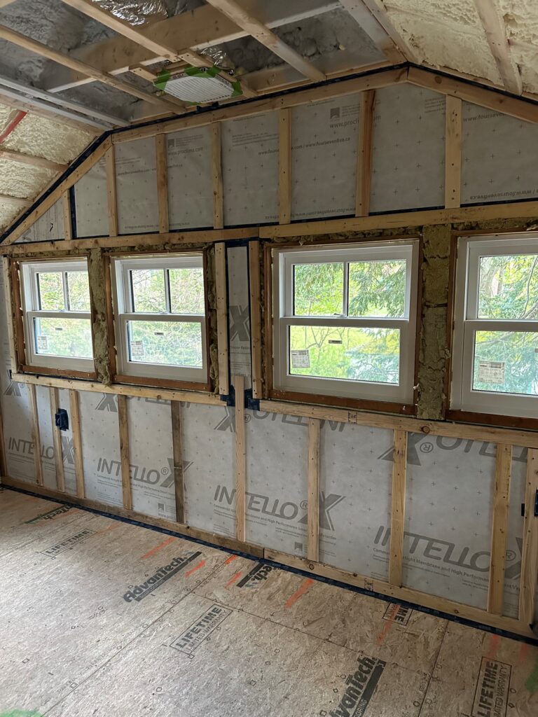 Recently installed triple pane windows.